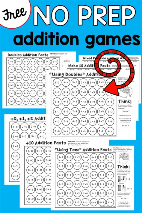 Addition fact strategy games - The Measured Mom