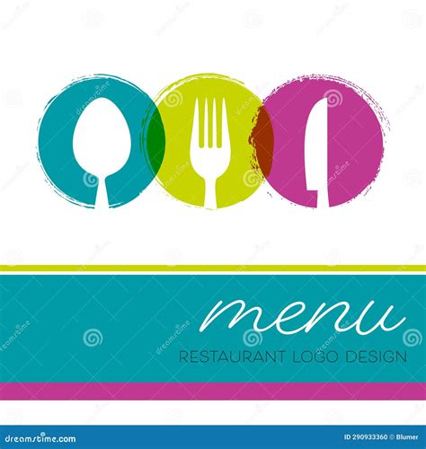 Vector Restaurant Menu Design Simple Cutlery Signs Stock Vector ...