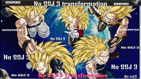 Dragon ball z xenoverse: No super saiyan 3 transformation - YouTube