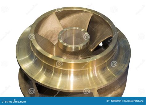 Close Up Copper Closed Impeller of Centrifugal Pump for Industrial Stock Photo - Image of ...