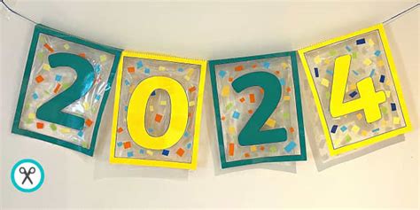 2024 New Year Bunting | New Year Crafts (teacher made)