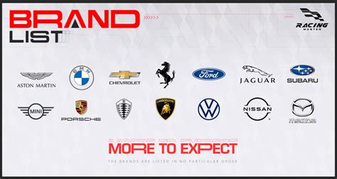 Racing Car Brands