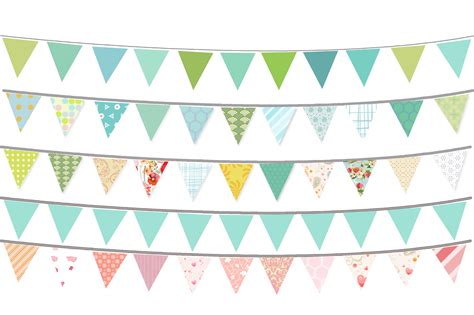 Bunting Flags Clip Art ~ Illustrations on Creative Market