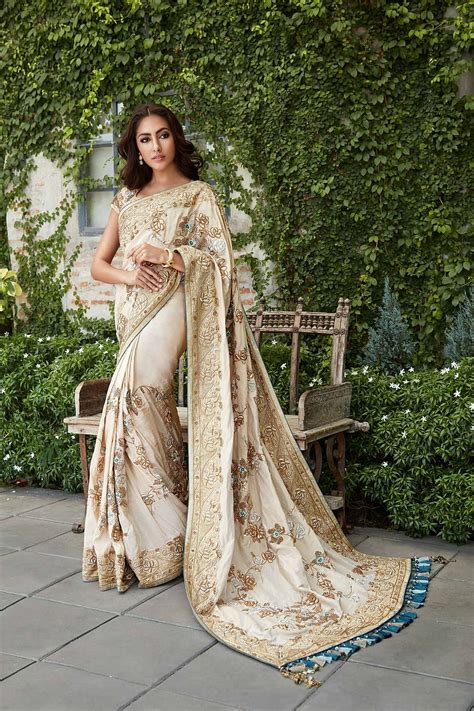 woman, brown, floral, sari, traditional, dress, buy sarees online in ...
