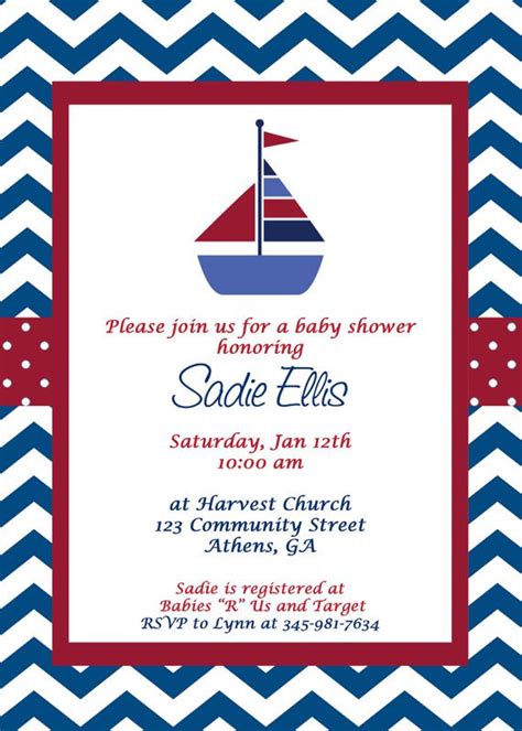 Printable Nautical Baby Shower Invitations - Invitation Design Blog