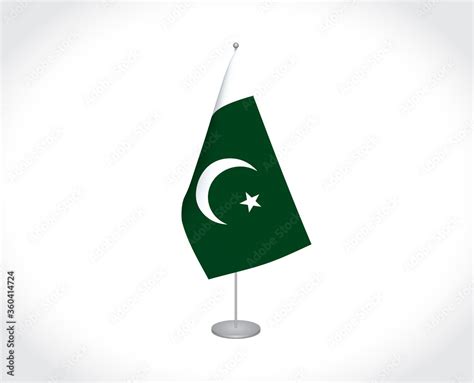 Pakistan flag on white background Stock Vector | Adobe Stock