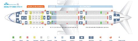 Seat map Boeing 777-200 KLM. Best seats in the plane