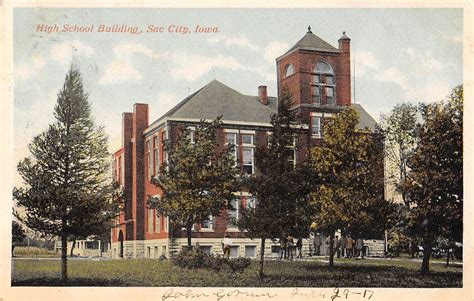 High School Building, Sac City, Iowa Antique Postcard (T2497) - Mary L ...