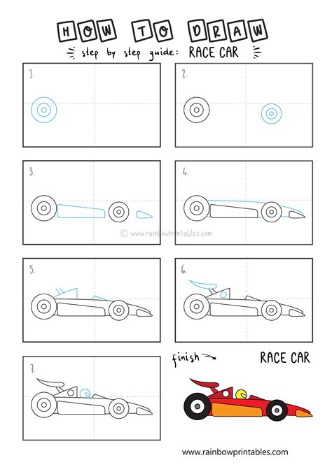 How To Draw A Simple Race Car