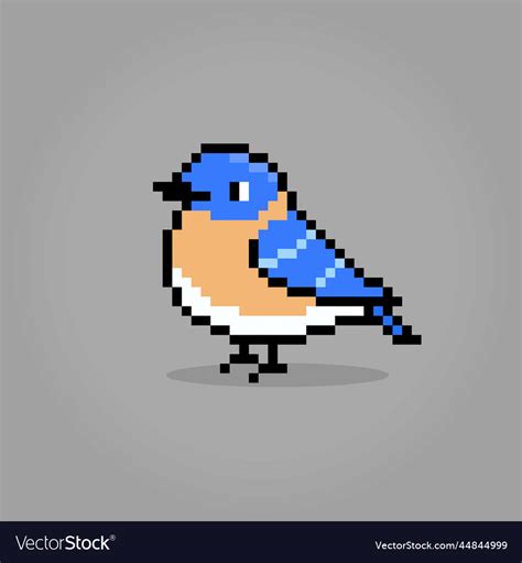 8-bit pixel the bird animals Royalty Free Vector Image