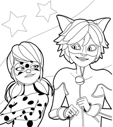 Dibujos de Ladybug y Cat Noir para colorear, descargar e imprimir ...