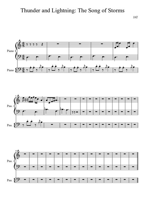 Thunder and Lightning: The Song of Storms Sheet music for Piano (Piano Duo) | Musescore.com