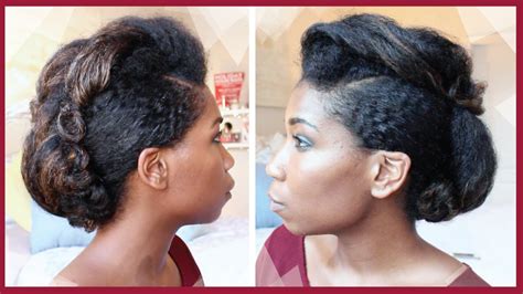 Elegant Faux Hawk Updo | Formal Wedding Natural Hairstyles - YouTube