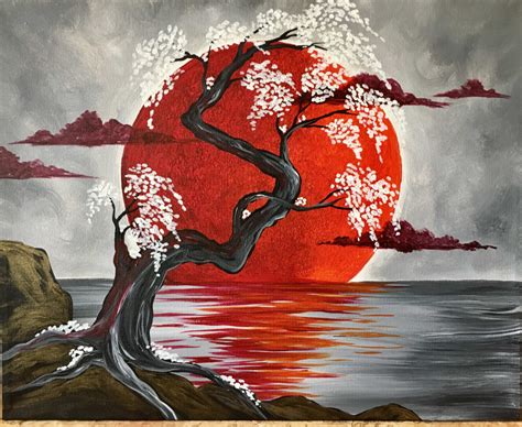 Japanese Crimson Moon @ Pinot's Palette Woodmere (Cleveland Paint and ...