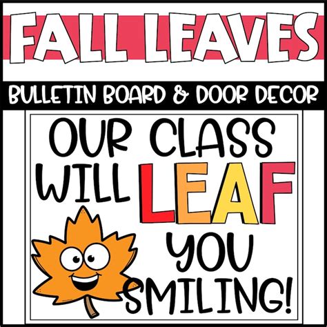 Fall Leaves Bulletin Board or Door Decoration - Etsy