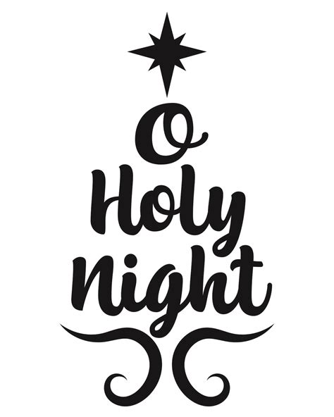 O Holy Night SVG Cut File O Holy Night Hand Lettered Script Files ...