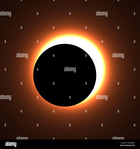 Partial solar eclipse. Illustration of the Moon partially obscures the ...