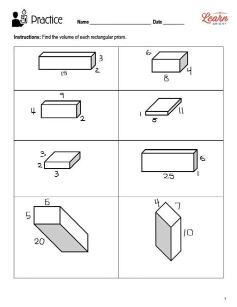 Rectangular Prism Volume, Free PDF Download - Learn Bright