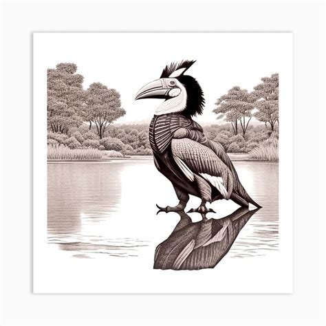 Horned Hornbill Art Print by MdsArts - Fy