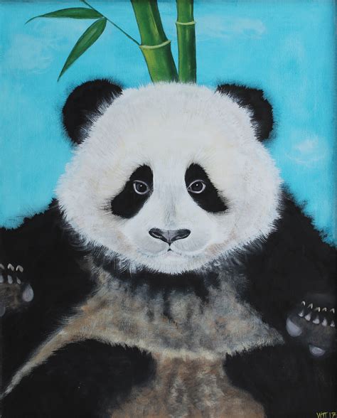 Acrylic "Panda" Painting | Panda painting, Panda, Pet portraits