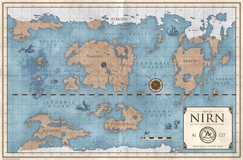 The Elder Scrolls: World Map of Nirn by okiir on DeviantArt