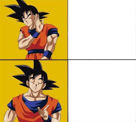 Drake Posting Meme (Goku Version) Template by Josael281999 on DeviantArt