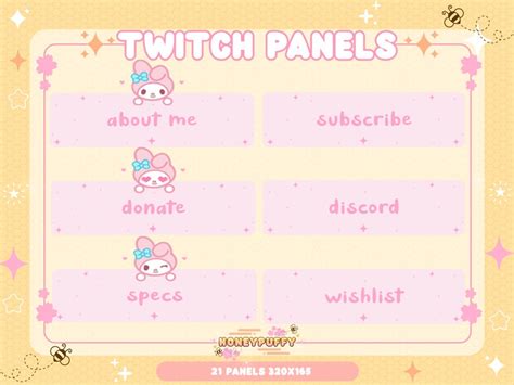 Kawaii Pink Bunny Twitch Panels Aesthetic Panels / Cute - Etsy