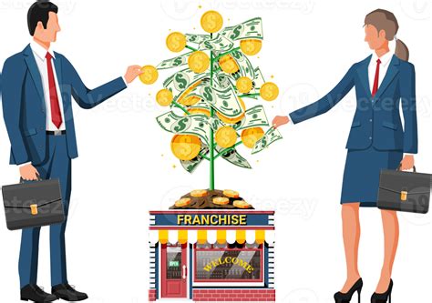 Successful franchise business with money tree 35743433 PNG