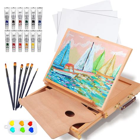 Buy Falling in Art op Easel Set - 24 Pieces Starter Kit - Artist ...