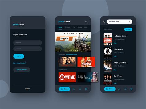 Amazon Prime Video | App Redesign | Amazon prime video app, Prime video app, Amazon prime video