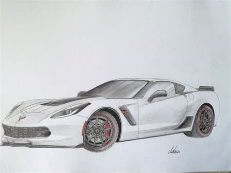 Chevrolet Corvette Drawing at GetDrawings | Free download