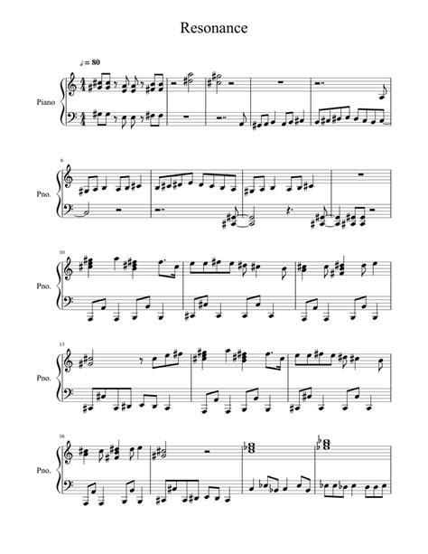 Resonance Sheet music for Piano (Solo) | Musescore.com