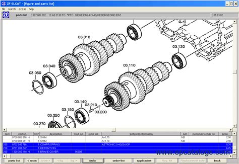 ZF Transmission Elcats Parts Catalog