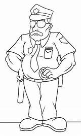 Security Guard Coloring Pages sketch template