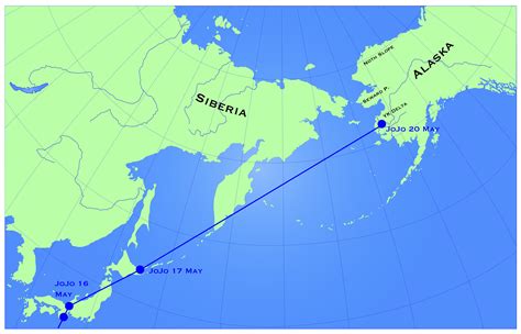 Siberia – Alaska Map 20190525 – Pūkorokoro Miranda Shorebird Centre