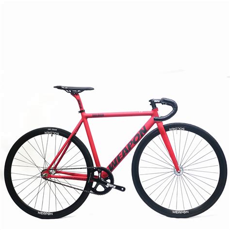 WEAPON SOLDIER 2021 COMPLETE FIXIE BIKE/SINGLE SPEED BIKE(Matte Red ...