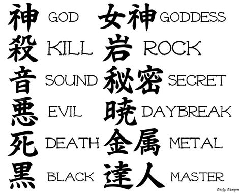 100 Beautiful Chinese Japanese Kanji Tattoo Symbols & Designs