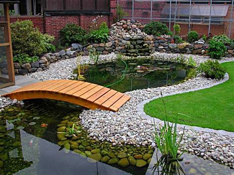 Garden pondlove the wooden bridges | Garden Bridges | Pinterest | Bridge, Gardens and Garden ponds