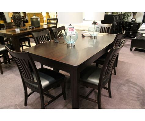 DARK WOOD DINING ROOM TABLE C/W 6 CHAIRS - Able Auctions