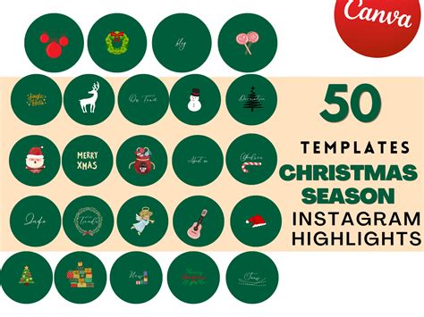 50 Christmas Instagram Highlights Covers Templates Instagram Icons Templates Social Media ...