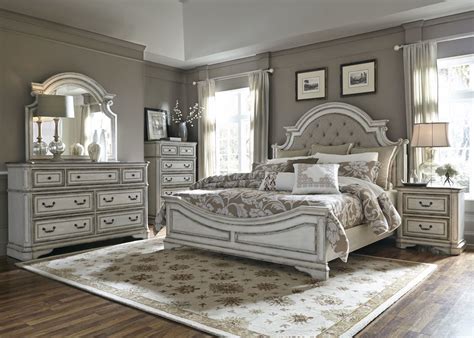 Antique White Magnolia King Bedroom Set – My Furniture Place