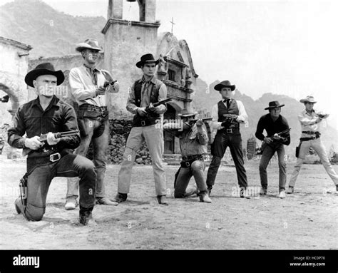 THE MAGNIFICENT SEVEN, Yul Brynner, Steve McQueen, Horst Buchholz ...