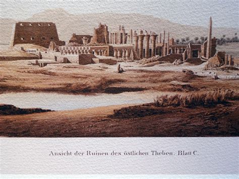 View of the Ruins of Thebes. Fine Art Print From Original - Etsy