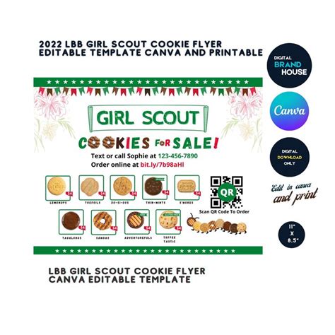 LBB Girl Scout Cookie Flyer Editable Canva Template 2022 | Etsy India ...