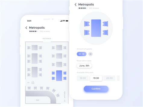 Table Reservation App Concept by Guillaume Robert on Dribbble