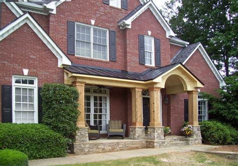 Adding A Front Porch To A Brick Home House Style And Plans with ...