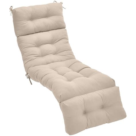 AmazonBasics Tufted Outdoor Lounger Patio Cushion - Khaki | Lounge cushions, Patio chaise lounge ...