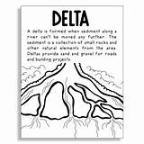 Delta Landform Coloring Pages sketch template