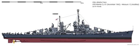 USS Atlanta Measure 21 Nov 1942 | Uss san diego, Uss juneau, Atlanta