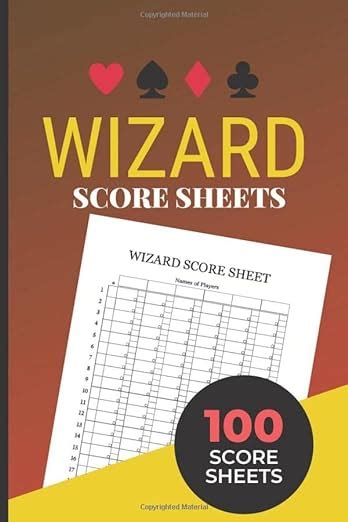 Wizard Score Sheets: Wizard Card Game Score Pads, Oversized Scorepads, Board Game, 100 Sheets ...